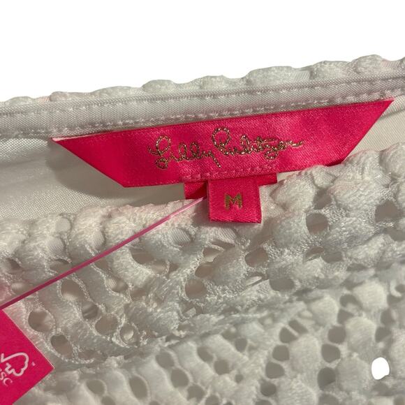 Lilly Pulitzer Resort White Parigi Skort Scalloped Hem Romper Medium NWT - Picture 5 of 8